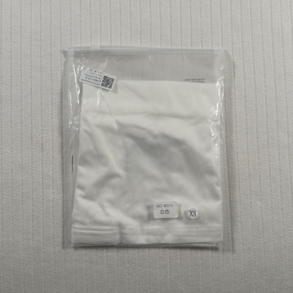 Women's Crop Cami Tank Top White Size XS Spaghetti Strap Scoop Neck Basic